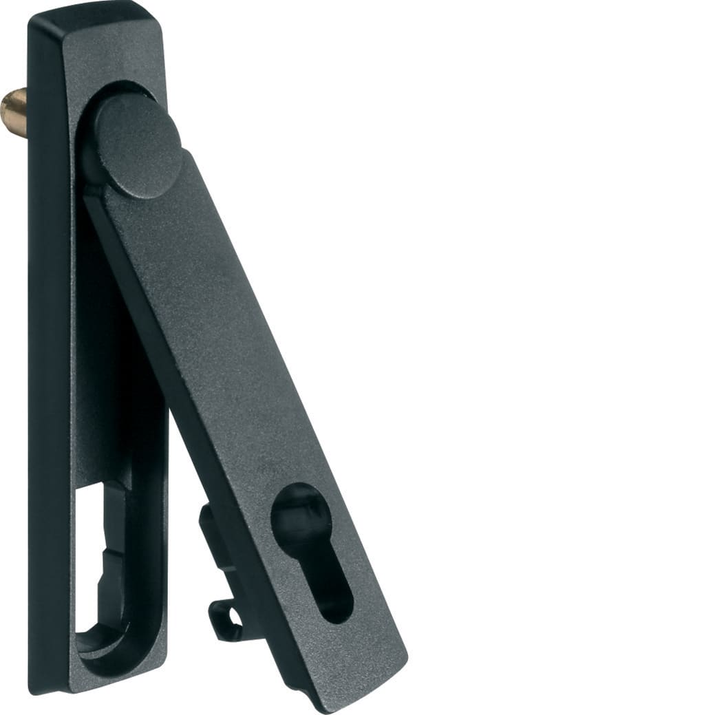 Hager - Dørlukker, innfelt dørhåndtak, til univers IP54-55 skap, for euro 40 og 50 mm profil sylinder