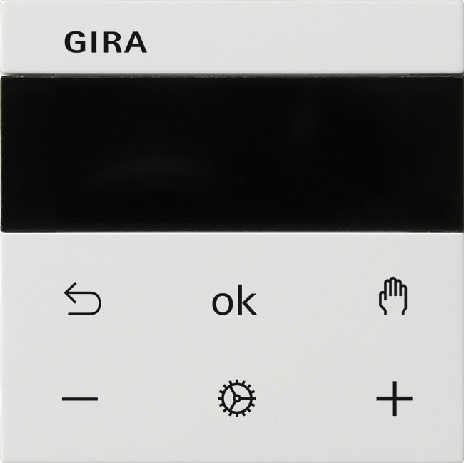 GIRA - S3000 termostat med display og Bluetooth System 55 renhvit