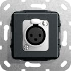 Micro Matic - XLR kontakt D serie Innsats svart matt