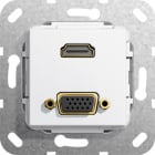 Micro Matic - HDMI, VGA han/hun-overgang Innsats hvit