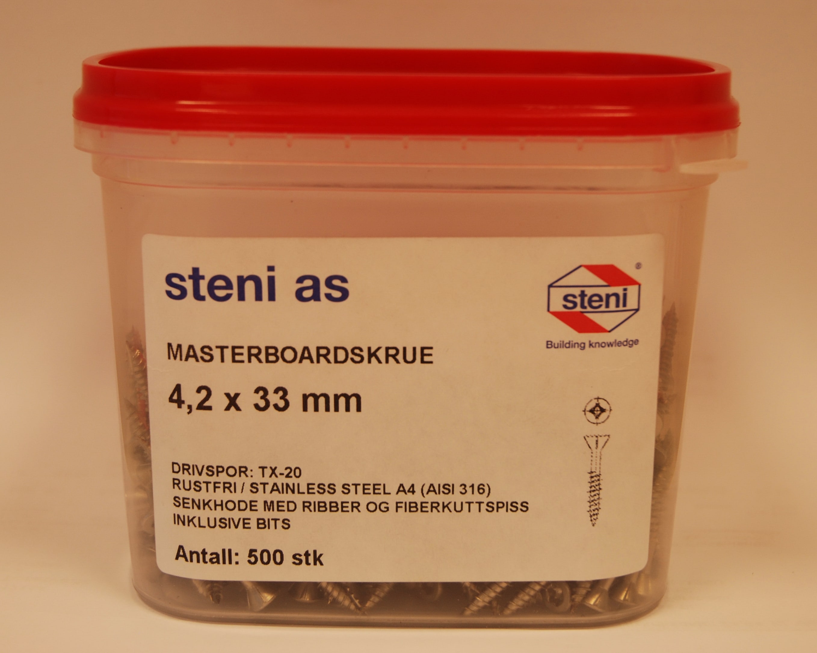 Steni - SKRUER FOR MASTERBOARD PKN  A 500STK 50903