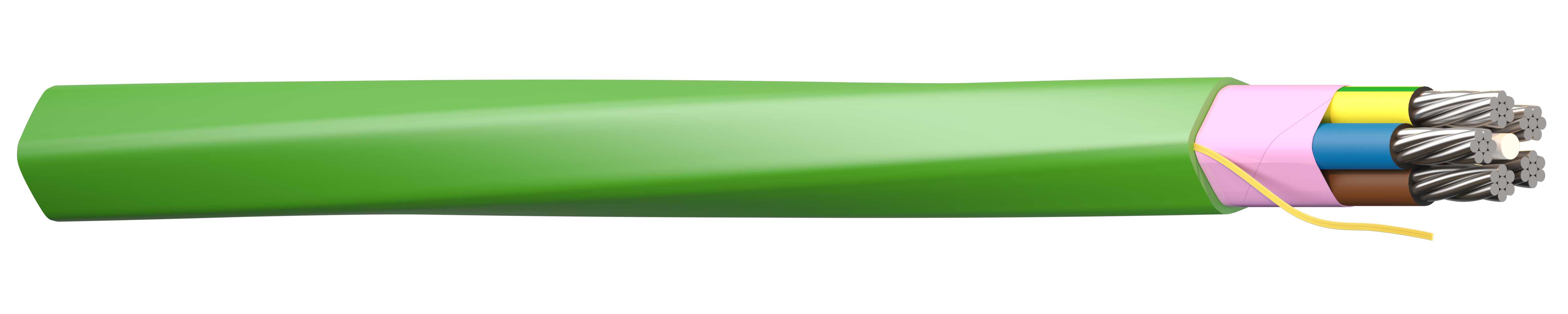 Draka - Prolight veglys kabel 5G50mm2 Grønn