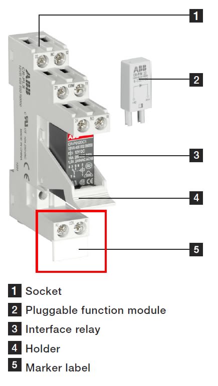 ABB Electrification - CR-PM Marker for CR-P socket