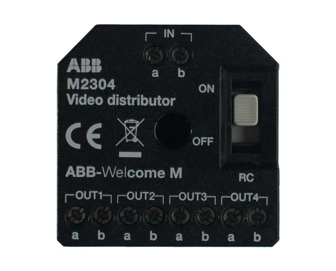 ABB Electrification - M2304-02, splitter video signal, 4 stk pr, WM