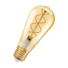 Ledvance - LED Lyspære 1906  Edison E27 300 lm, 2000 K, Ra≥80, vinkel 300 ° IP20  ikke dim Gull 15000 T.