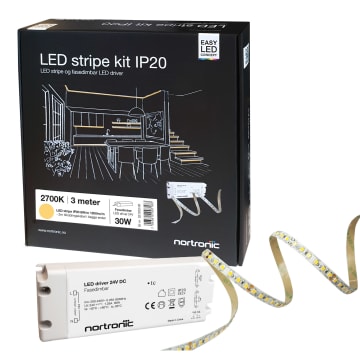 Nortronic - LEDstrip KIT 24V 827 8W 3m IP20