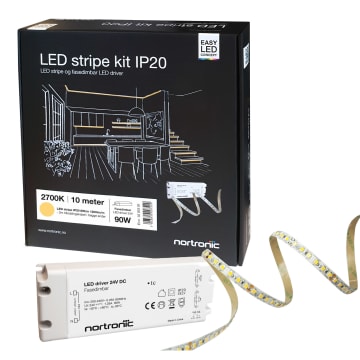 Nortronic - LEDstrip KIT 24V 827 8W 10m IP20