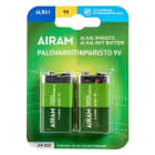 Airam - Batteri Green power 6LR61 9V 2-pack
