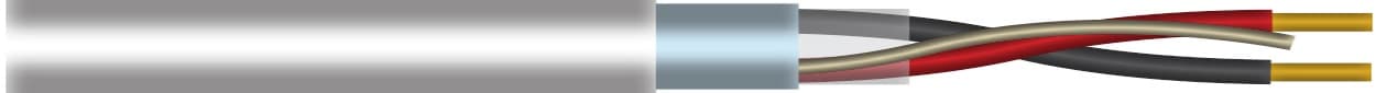 NEK Kabel - Brannalarmkabel 2x1/1mm² HFFR Folieskj. 300/500V T500