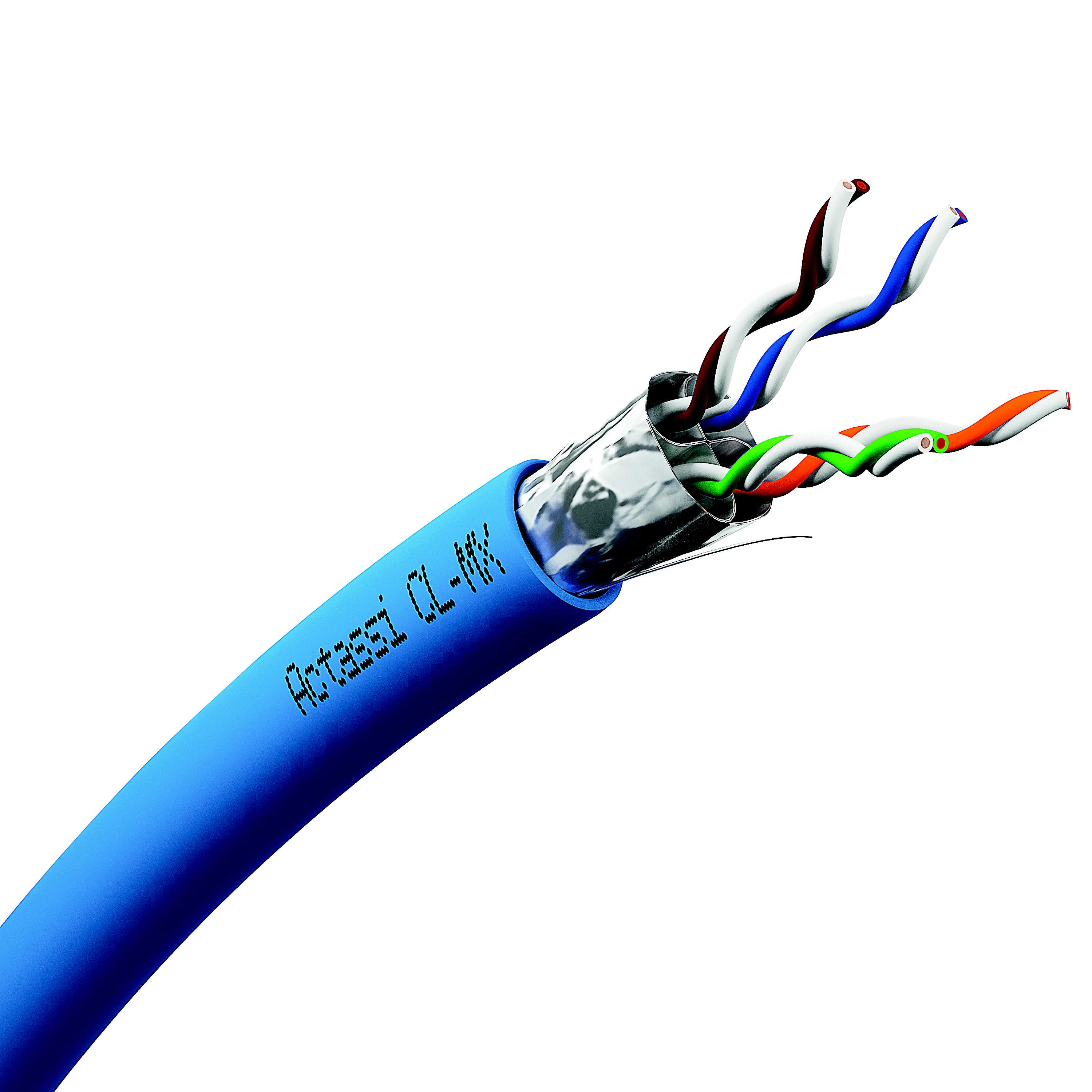 Schneider Electric - Actassi kabel CL-MX F/FTP kat 6A LSOH 4p 500 m trommel, blå, brannklasse D