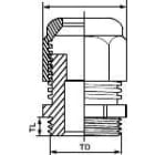 Schneider Electric - Thorsman Nippel, M20, 6-12mm, grå