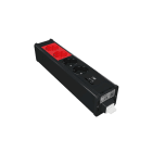Schneider Electric - Modulær enhet - 2 hvit og 2 rød stikkontakt uttak + USB Type A og C - Antrasitt