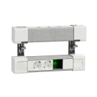Schneider Electric - Bordenhet L - 2 x stikkontakt uttak + USB Type A/C (RJ uttak under)- Hvit/Grå