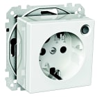 Schneider Electric - Exxact enk stikk m/timer hvit