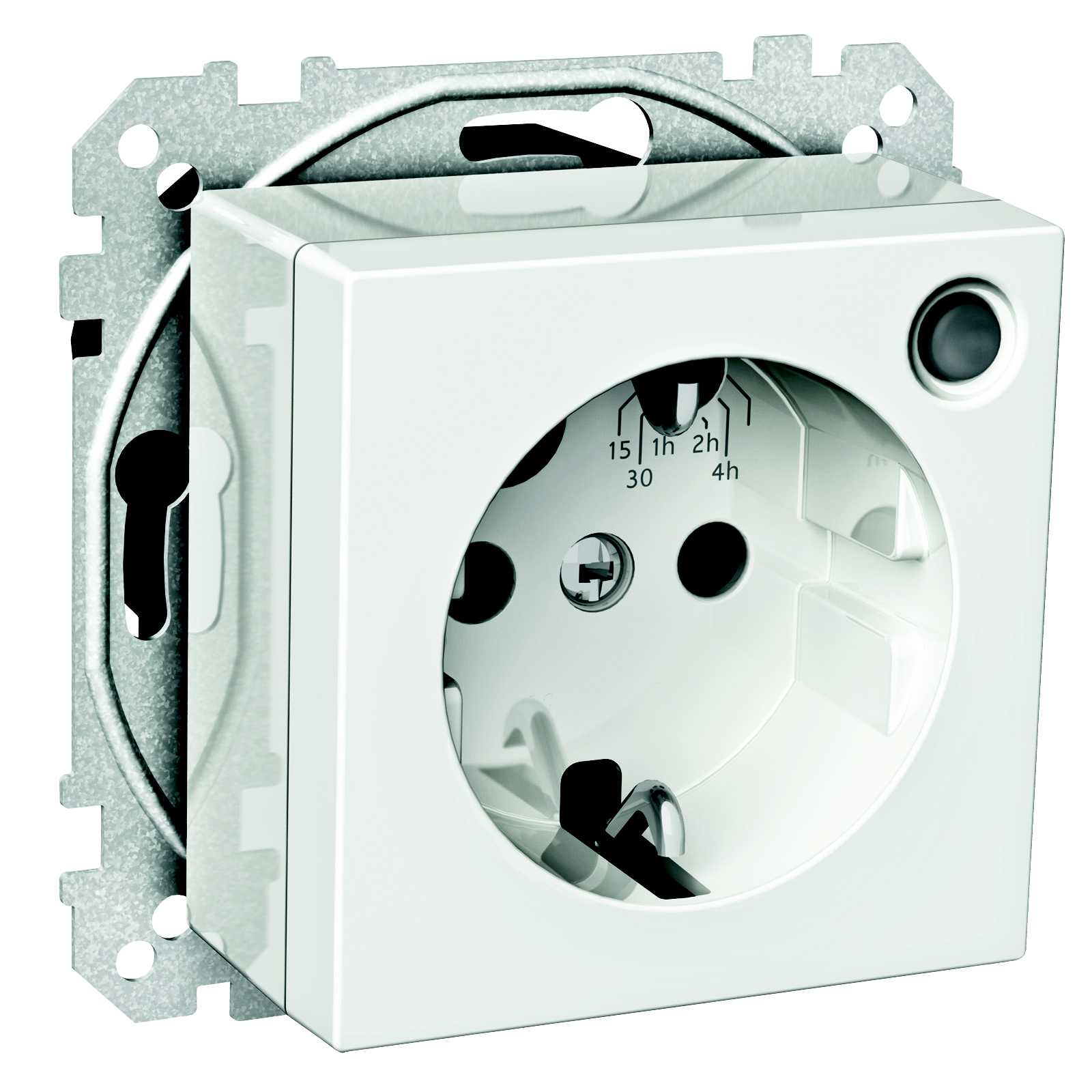 Schneider Electric - Exxact enkel stikk med elektronisk timer hvit