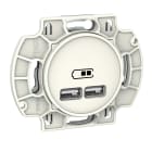 Schneider Electric - Robust dobbel USB uttak 2,1A hvit
