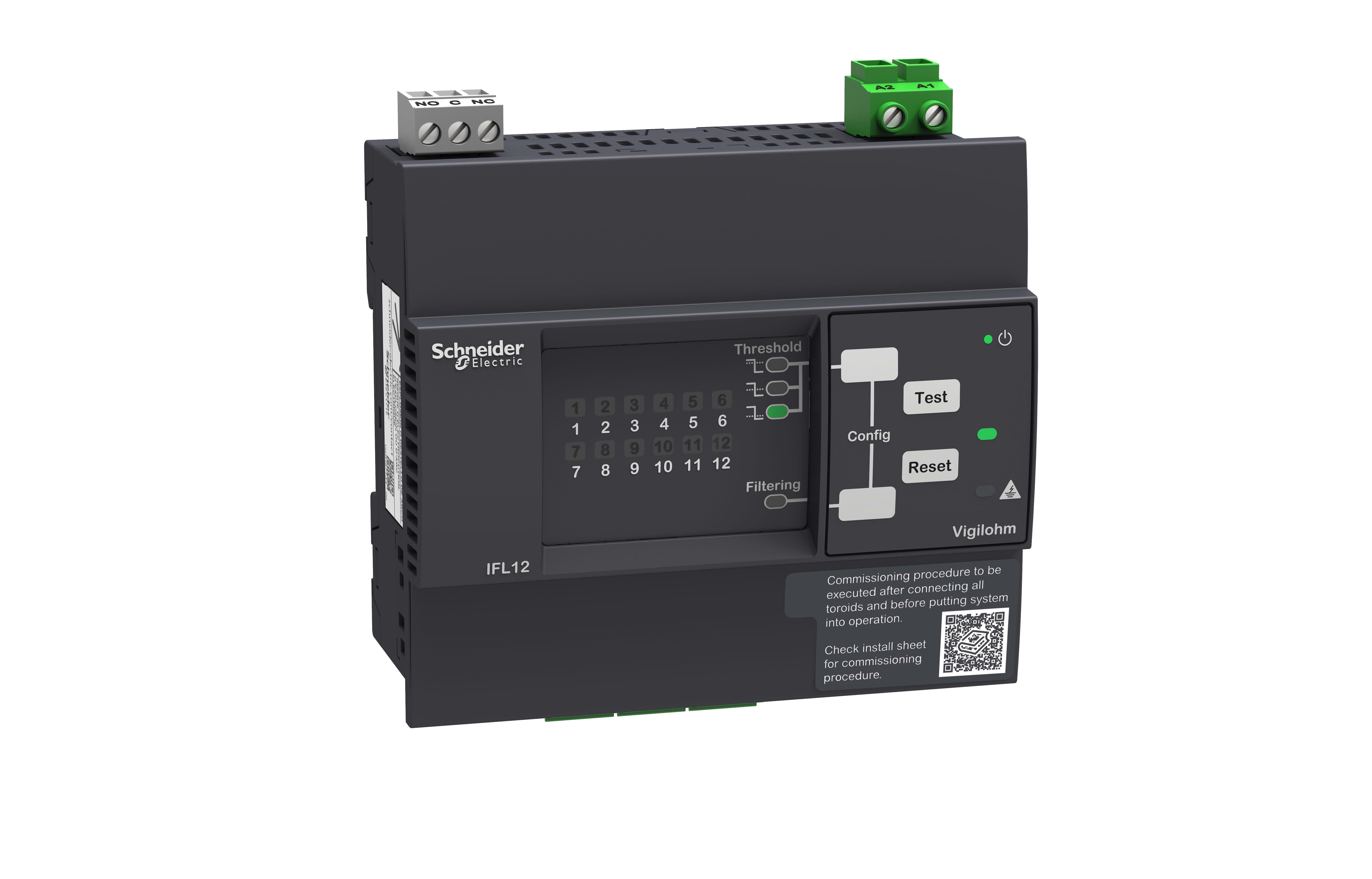 Schneider Electric - Vigilohm isolasjonsovervåkning for IT nett IMDIFL12 - 10-440VAC/DC