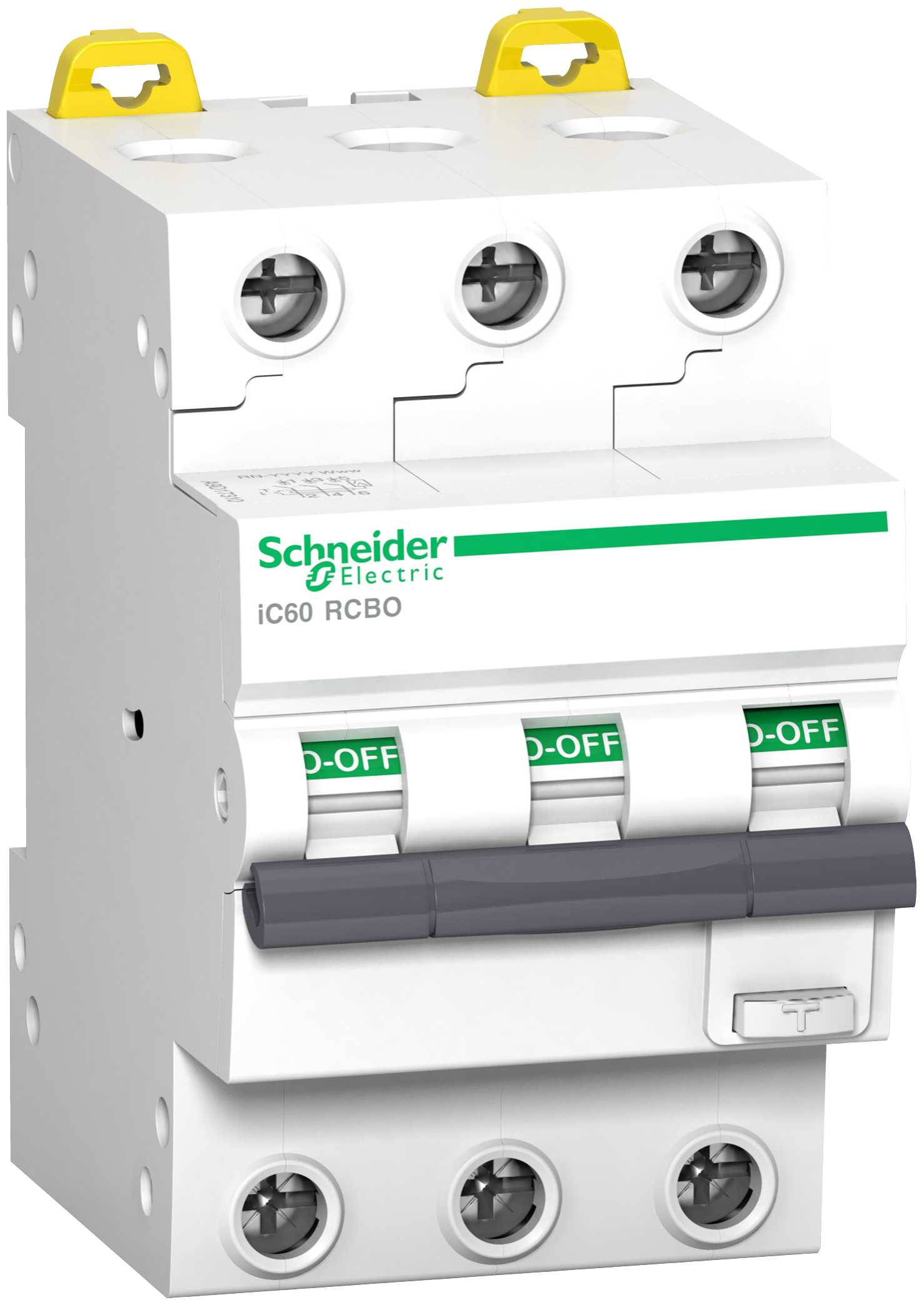 Schneider Electric - Jordfeilautomat Acti9 IC60 RCBO 3P 16A 30MA C 10kA A