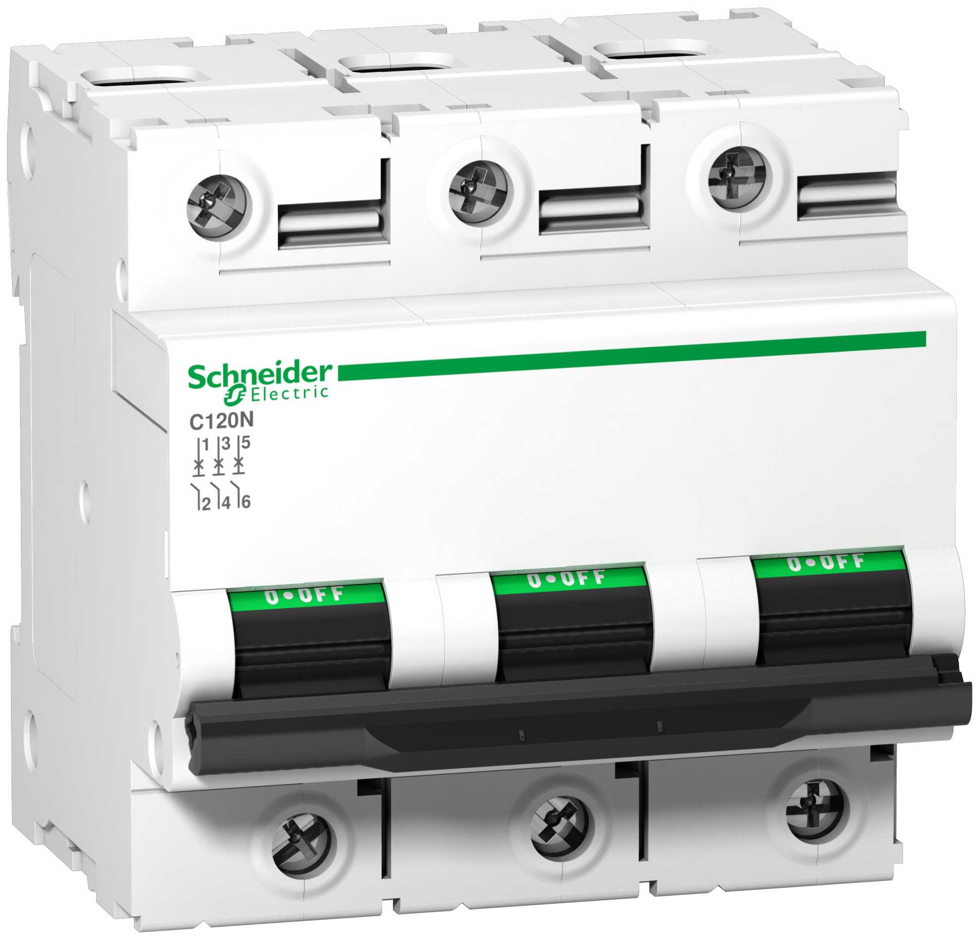 Schneider Electric - C120N - Automatsikring - 3P - 125A - B-kurve - I2=1,45
