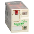 Schneider Electric - Miniatyrpluggrelé 4CO 6A 230VAC med synlig mekanisk indikator & låsbar testknapp