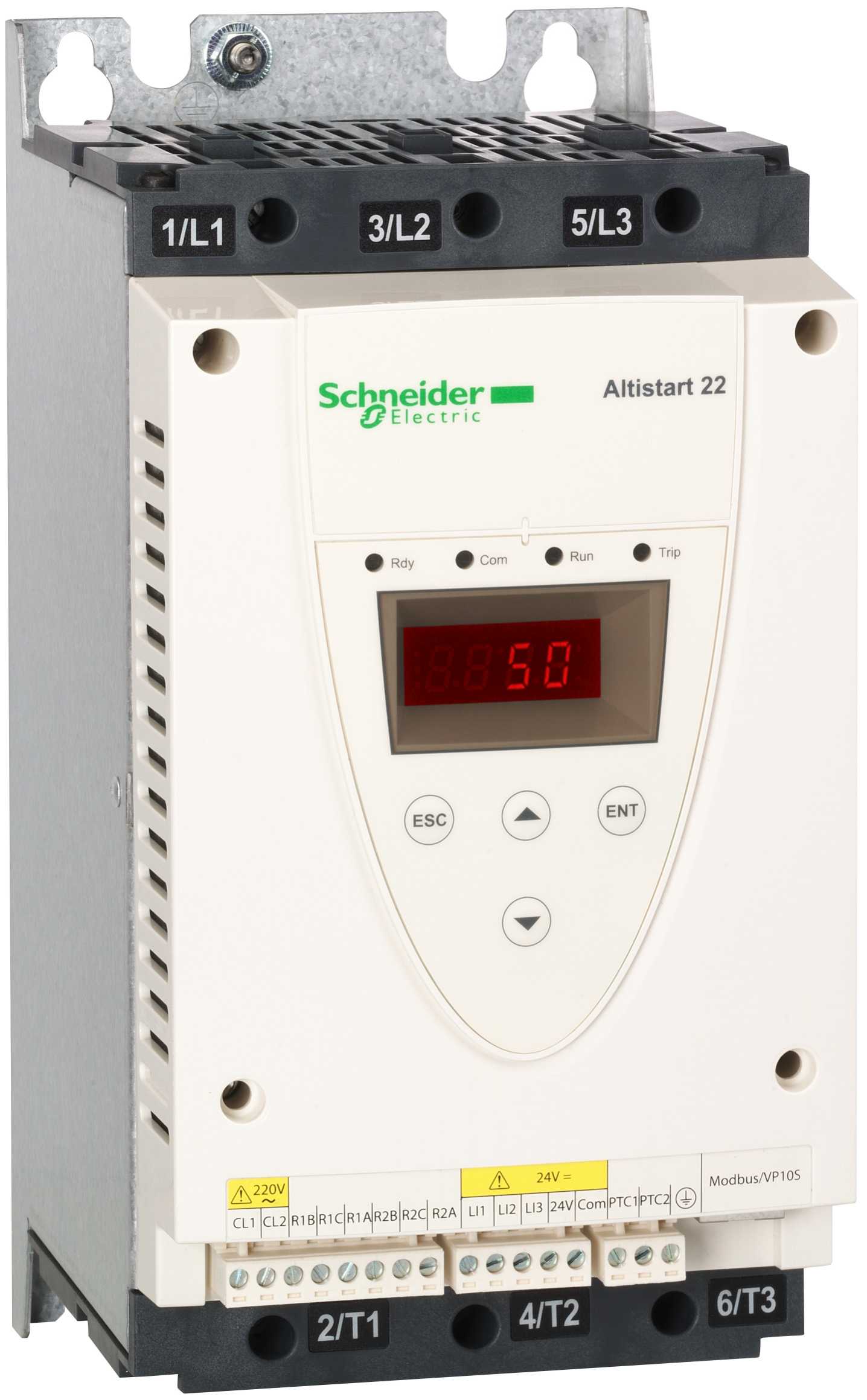 Schneider Electric - Mykstarter ATS22 med integrert bypass kontaktor ATS22 47 A 208 - 600 V