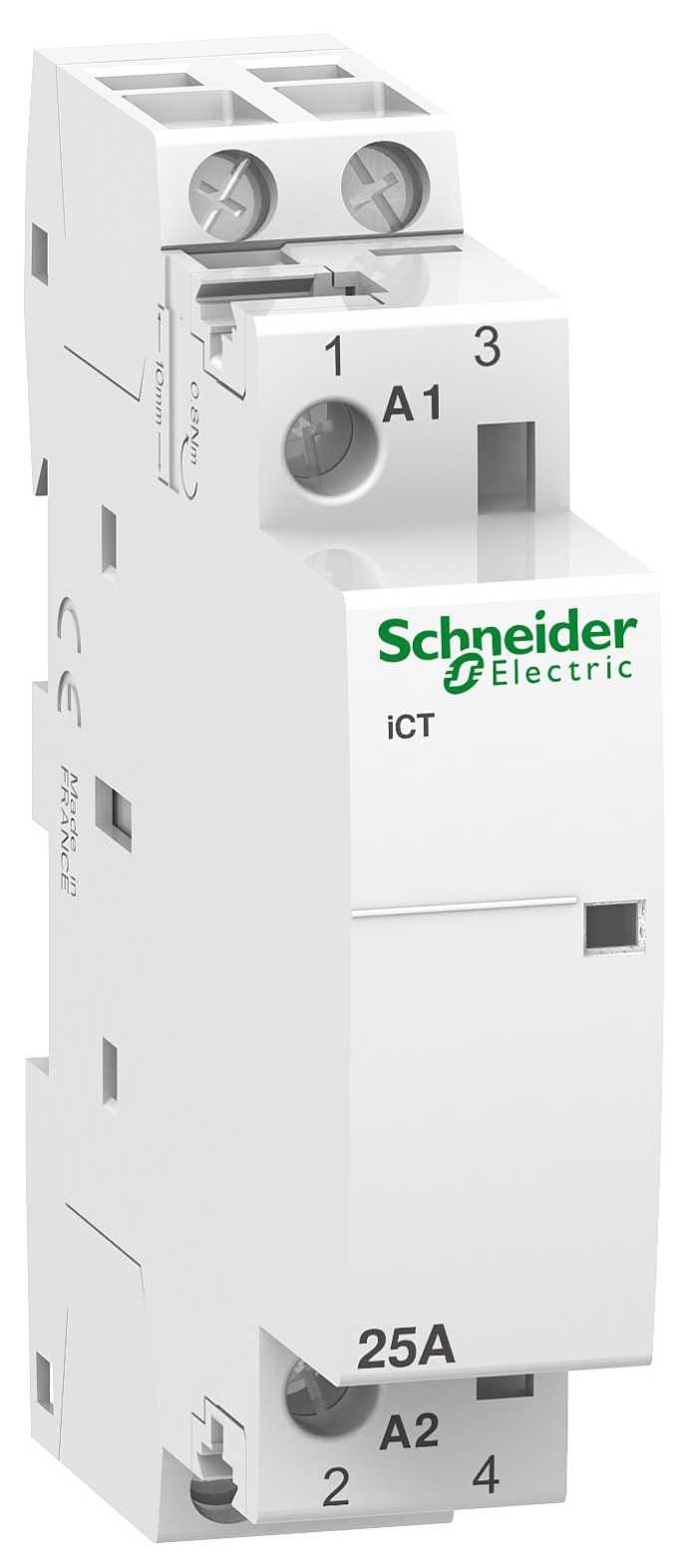 Schneider Electric - iCT - Modulær kontaktor - 25A - 2NO - 230...240 V 50Hz