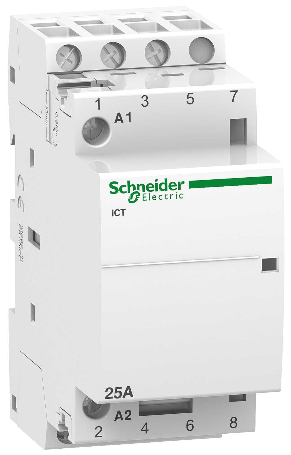 Schneider Electric - iCT - Modulær kontaktor - 25A - 3NO - 220..240 V 50Hz