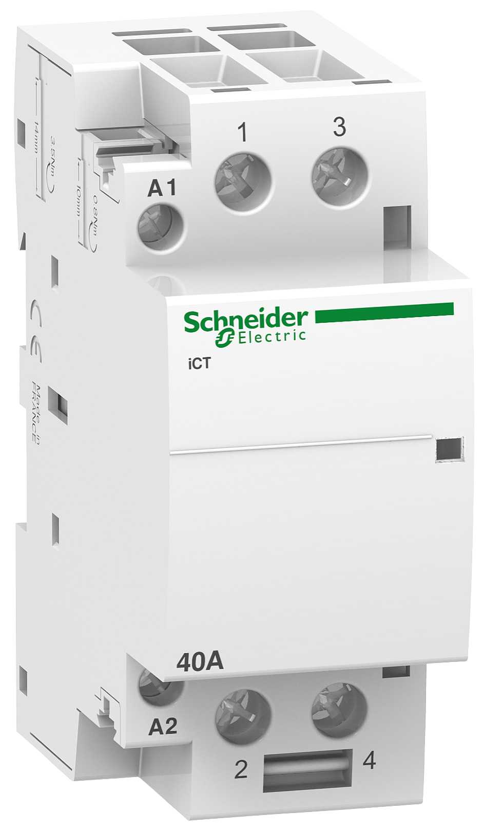Schneider Electric - iCT - Modulær kontaktor - 40A - 2NO - 220..240 V AC 50Hz