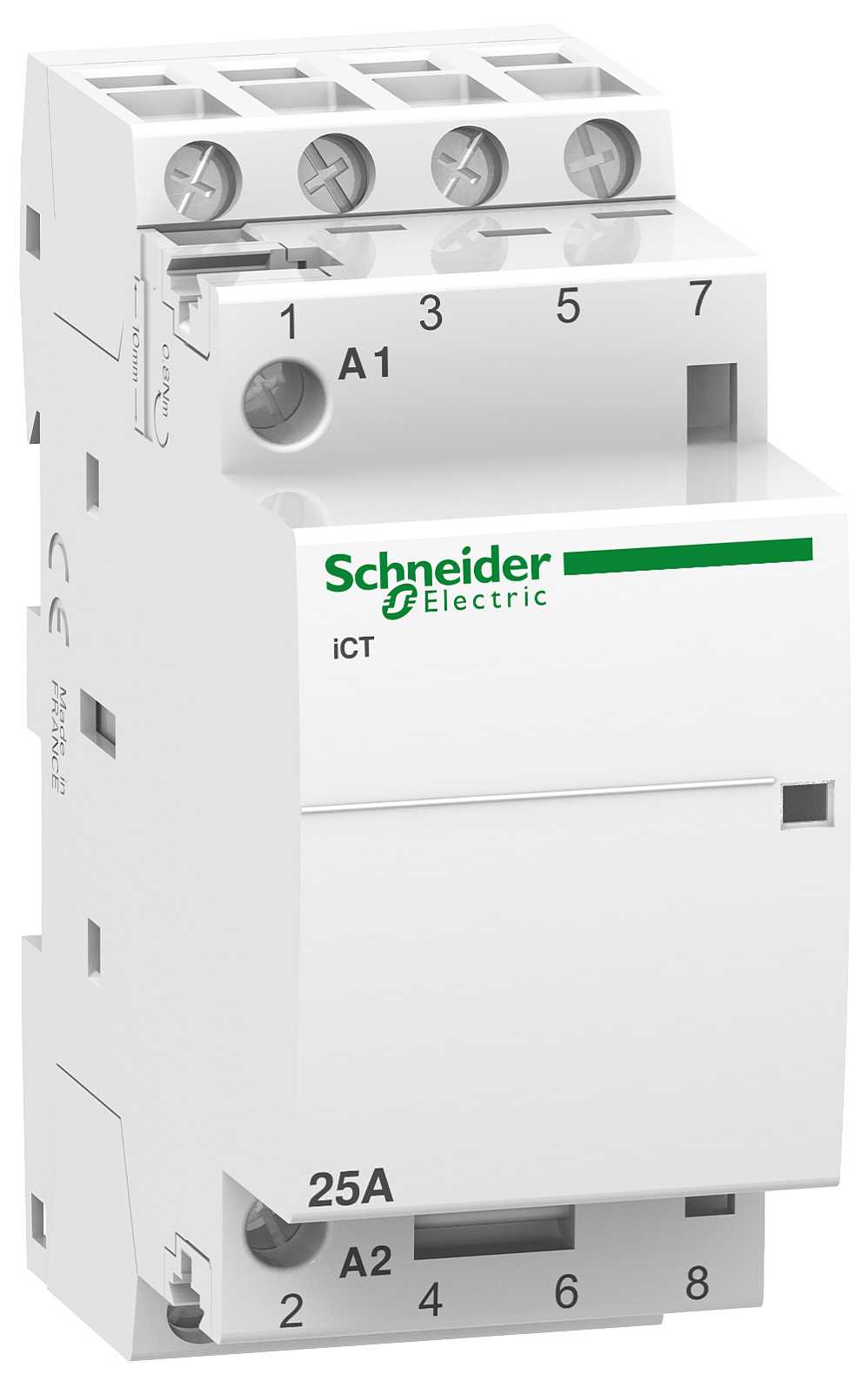 Schneider Electric - iCT - Modulær kontaktor - 25A - 4NO - 220..240 V 50Hz