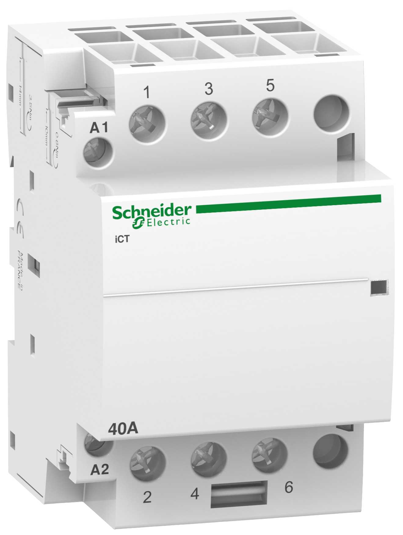 Schneider Electric - iCT - Modulær kontaktor - 40A - 3NO - 220..240 V 50Hz