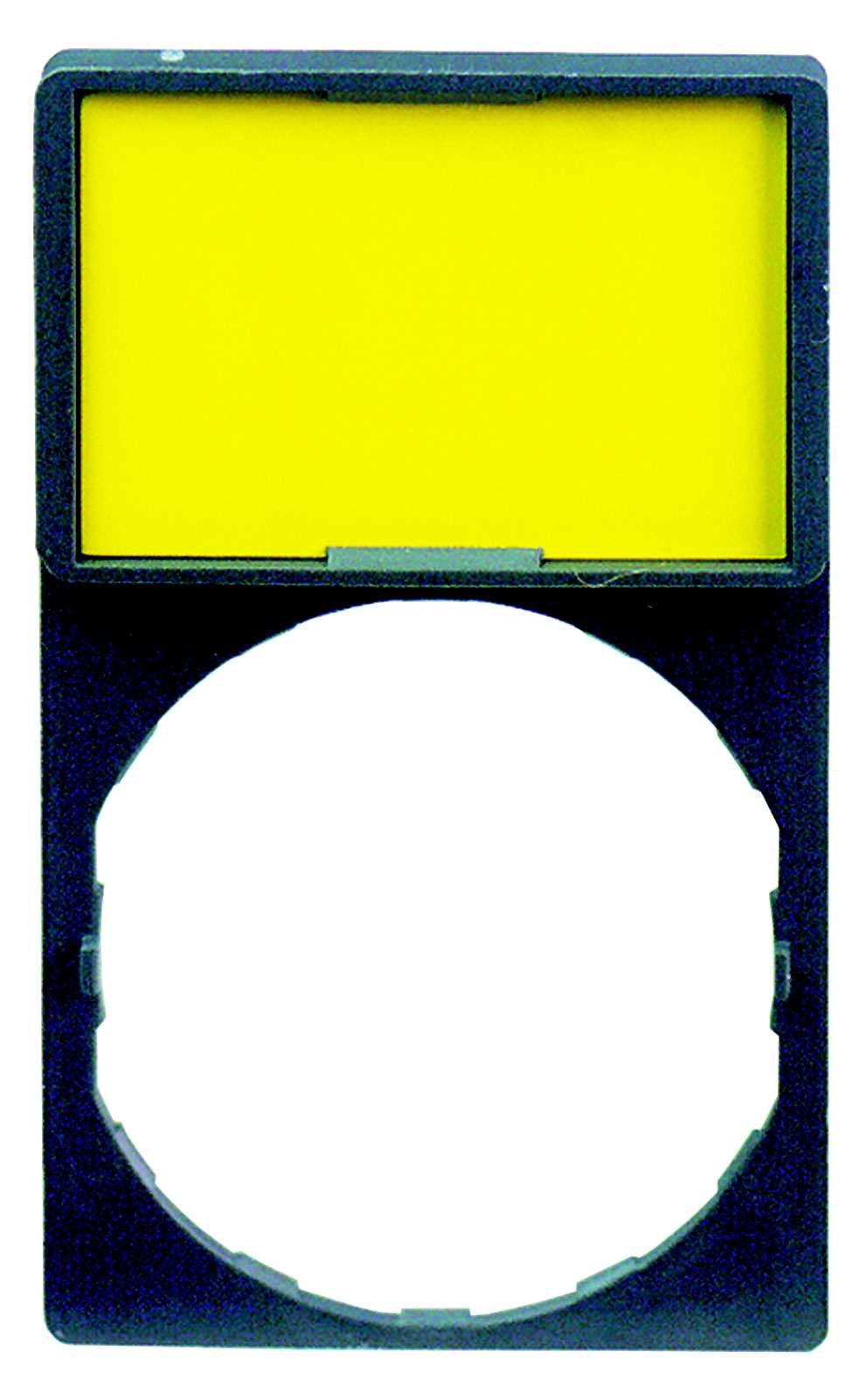 Schneider Electric - Skiltholder i mørkegrå plast 30x40 mm med 8x27 mm skilt i hvit eller gul farge uten merking