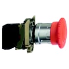 Schneider Electric - Nødstopp komplett med Ø40 mm sopphode i rød farge med trykk/vri funksjon 2xNC