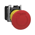 Schneider Electric - Nødstopp komplett med Ø40 mm sopphode i rød farge med trykk/vri funksjon 1xNC