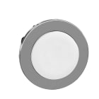 Schneider Electric - Trykknapphode flush i metall med trykk/trykk og opphøyd trykflate i hvit farge
