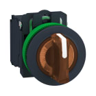 Telemecanique - Vender komplett flush med 3 faste posisjoner og LED i oransje farge 24VAC/DC 1xNO+1xNC