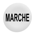 Schneider Electric - Trykknapphette for flush trykknapper uten kalott i hvit med sort "MARCHE"