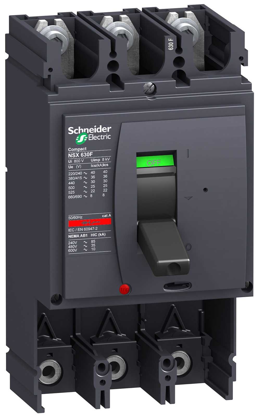 Schneider Electric - LV432804 Compact NSX630H 3P uten vern