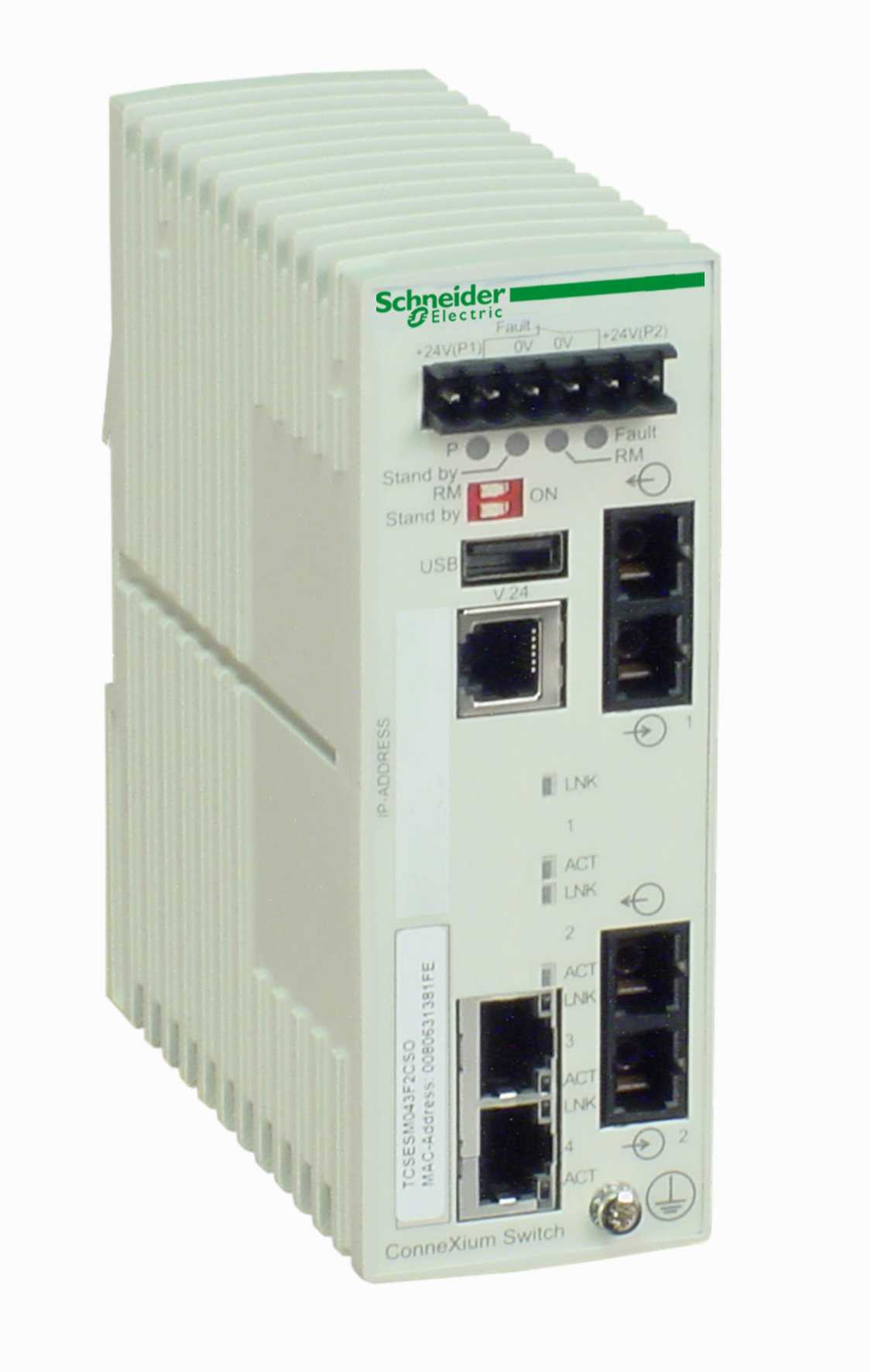 Schneider Electric - TCSESM043F2CS0 Switch 2 10/100TX, 2 100FX-SM