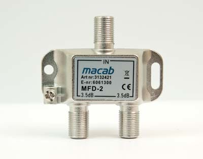 Macab - 2-veis fordeler, 4 dB T-ledd