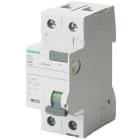 Siemens - Jordfeilbryter, 2-pol, type A, In: 40 A, 30 mA, Un AC: 230 V