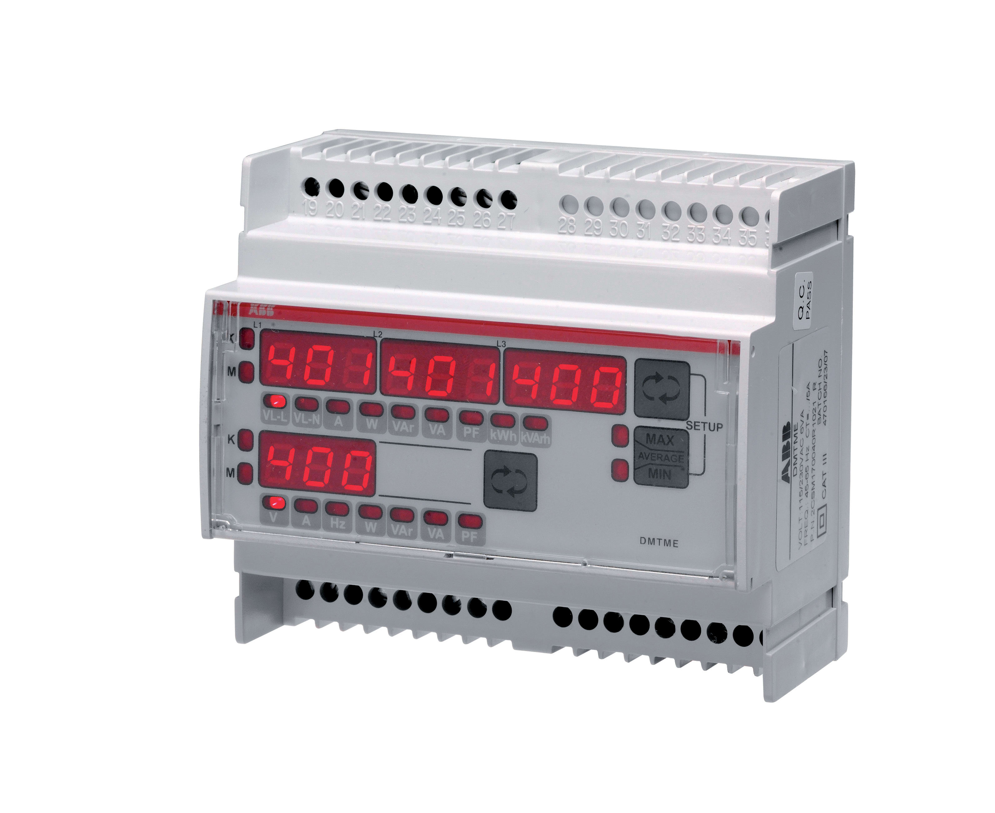 ABB Electrification - DMTME-I-485, Multimeter for DIN skinne, 6 moduler, RS485,MODBUS
