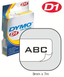 Dymo - D1 9MM SORT/HVIT