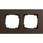 GIRA - Avdekkingsramme 2x Gira Esprit Linoleum brun