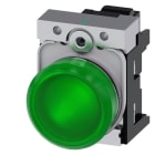 Siemens - SIRIUS ACT Betjeningsmateriell Komplett Signallampe Grønn