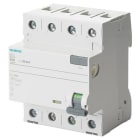 Siemens - Jordfeilbryter, 4-pol, type A, In: 80 A, 30 mA, Un AC: 500 V