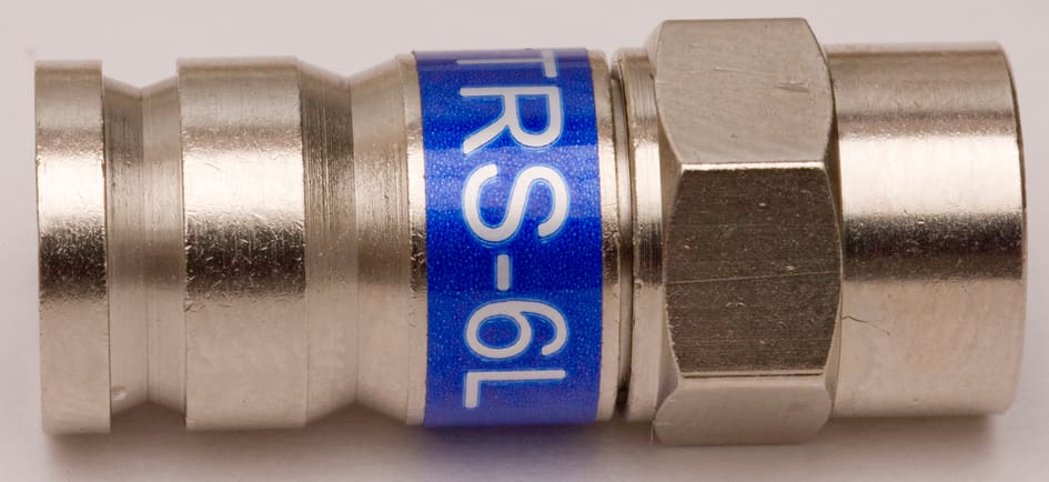PCT - Kompresjon plugg RG-6, Blå, PCT-TRS-6L